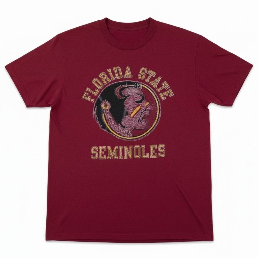 Vintage 90s Florida State Seminoles Shirt Men Large Red Single Stitch FSU Grunge